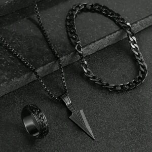 Black Rope Chain Necklace